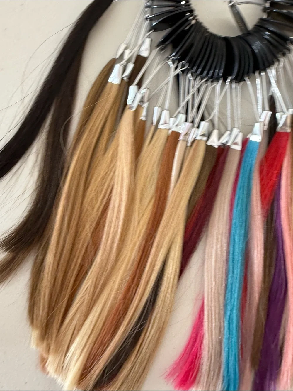 AQUA Hair Extensions Professional Ring Salon Hair Extension Color Swatch Sample